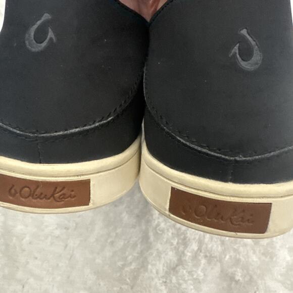 Olukai Pehuea Black Taupe Mesh Casual Slip On Loafers Shoes Women's 11 - Picture 7 of 12